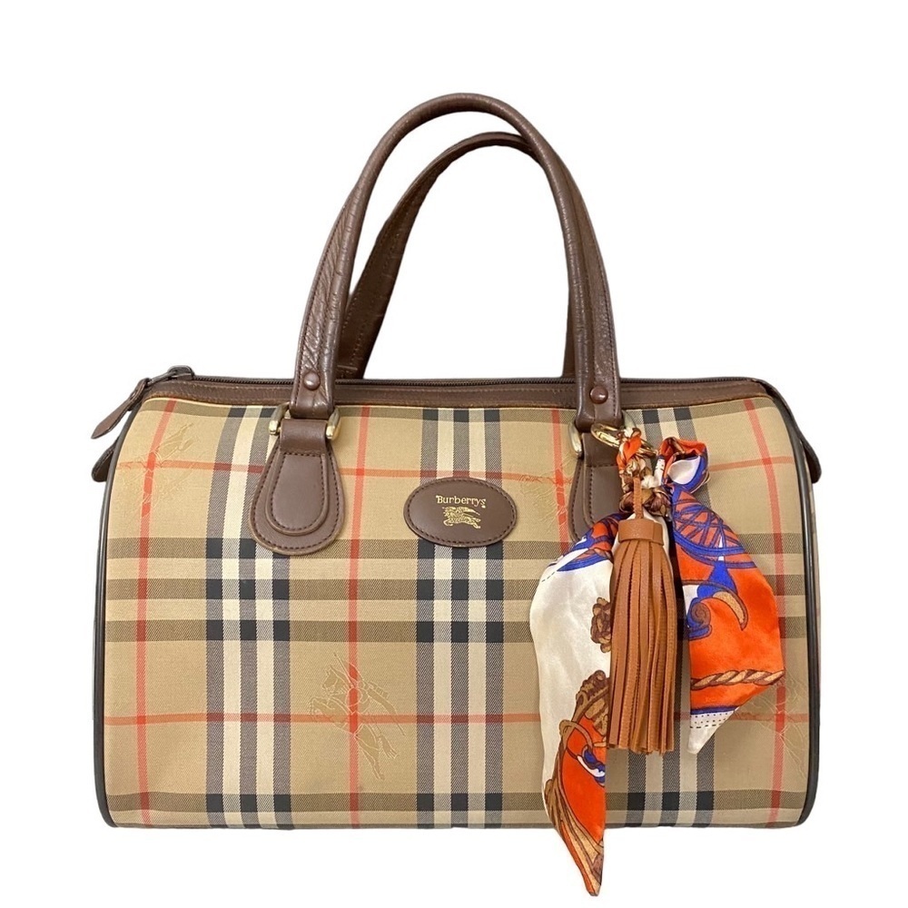 BURBERRYS Nova Check Canvas Leather Handbag 👜